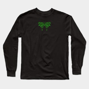 Tribal butterfly (green) Long Sleeve T-Shirt